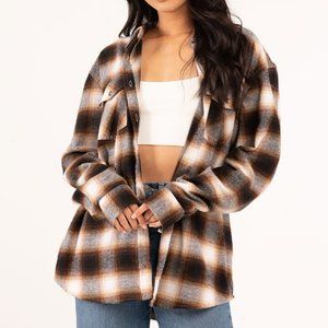 RSQ Womens Plaid Flannel